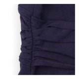 Jumpsuit Short Sleeve Wrap Front Tie Waist Navy