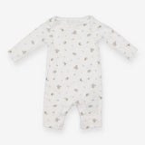 Sleepsuit Footless White Jungle Animals and Leaves
