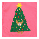 Pink Long Sleeve Christmas Tree Dog