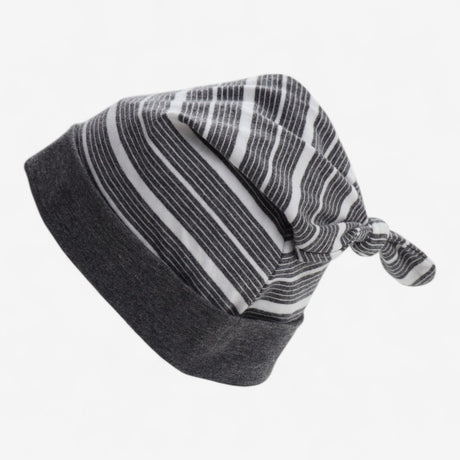 Baby Hat Grey and White Striped