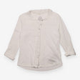 Ivory Pintuck Lace Trim Cotton Shirt