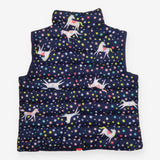 Navy Reversible Gilet with Unicorns