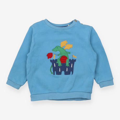 Sweatshirt blue dragon castle