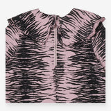 Dress pink denim with tiger print