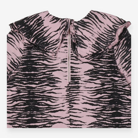 Dress pink denim with tiger print