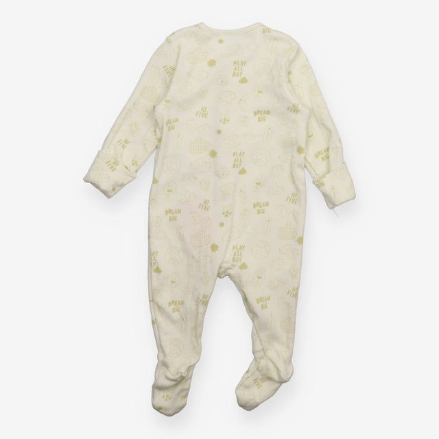 Sleepsuit rib yellow hi five cloud