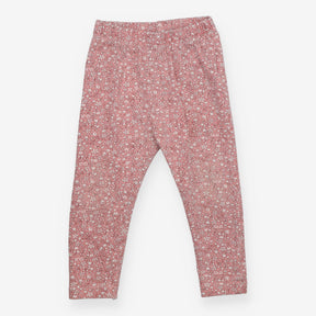 Pink floral leggings
