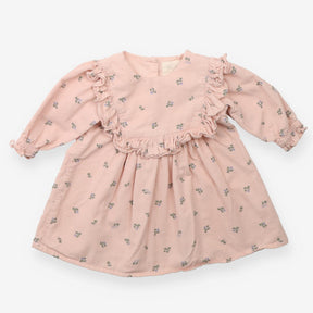 Dress long sleeve pink needlecord berries
