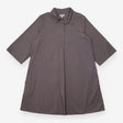 Shirt Dress Grey Oversized Utility Pocket Midi