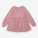 Dress long sleeve pink frill floral