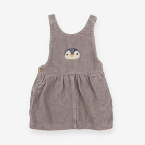 Pinafore grey cord penguin
