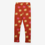 Leggings burnt orange yellow pink suns