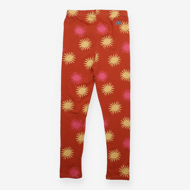 Leggings burnt orange yellow pink suns