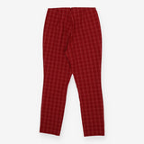 rag & bone Simone Plaid Pants Red Trousers UK 8