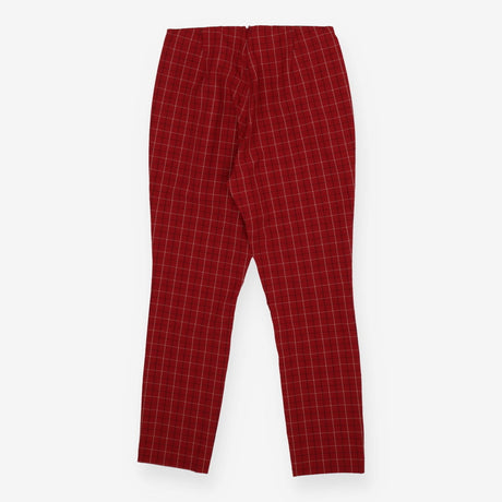 rag & bone Simone Plaid Pants Red Trousers UK 8