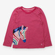 T-shirt pink stripe unicorn