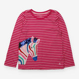 T-shirt pink stripe unicorn