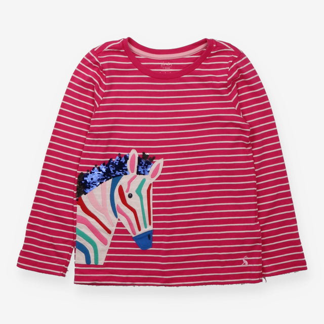 T-shirt pink stripe unicorn