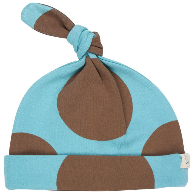 Knotted Hat Giant Spot Brown/Turquoise