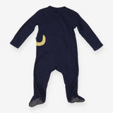 Sleepsuit Navy with Yellow Dinosaur Applique