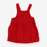 Gingerbread applique cord pinafore