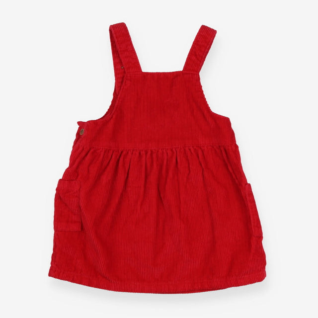 Gingerbread applique cord pinafore