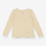 Joules Mustard Stripe Long Sleeve Top – 100% Cotto