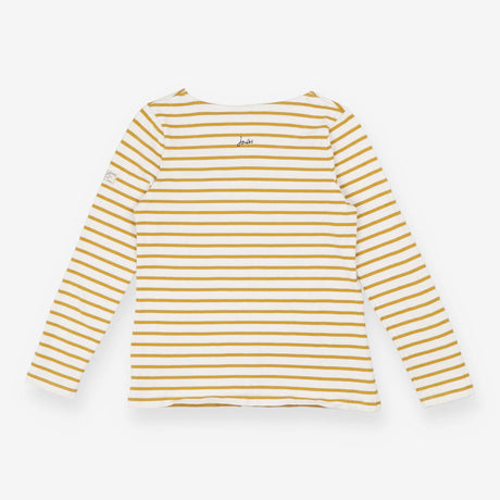 Joules Mustard Stripe Long Sleeve Top – 100% Cotto