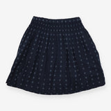 Skirt navy with embroidery