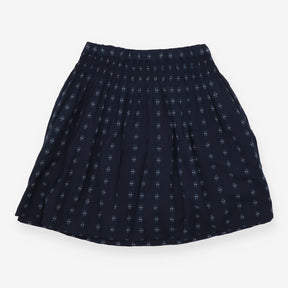 Skirt navy with embroidery