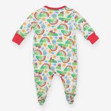 Sleepsuit Long Sleeve Red Rainbow Tractor Sun