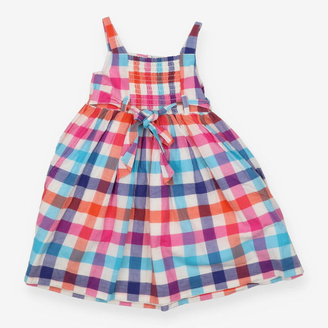 Summer Dress Pink and Blue Check