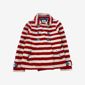 Red and white striped cotton jacket