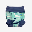 Green Stripe Whale Nappy