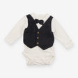 Bodysuit waistcoat and bowtie