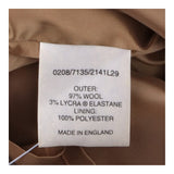 Skirt 97% Wool Pleated Midi Brown