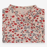 Bodysuit Long Sleeve Wraparound Poppies
