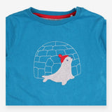 Tee LS blue seal red hat igloo