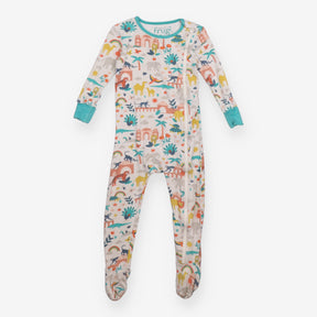 White Safari Kingdom Sleepsuit 