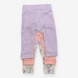Leggings purple pink white black spotted duck flow