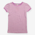 Lilac striped pointelle t-shirt