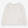 T-Shirt Collared White with Pink Hearts