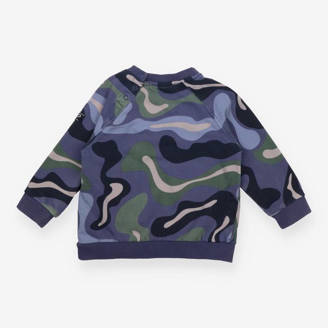 Sweatshirt with Blue and Green Swirls 