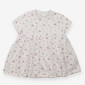 Tunic top white pink floral
