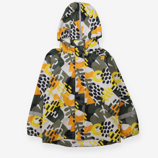 Raincoat Black Yellow and Orange Abstract