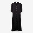 Broderie Shirt Dress, Black