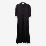 Broderie Shirt Dress, Black