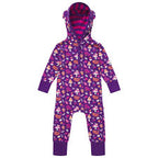 Hooded Romper Playsuit Woodland Purple