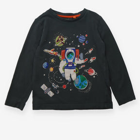 T-shirt long sleeve green astronaut