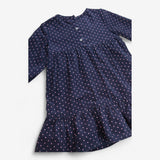 Dress Cord Long Sleeve Pink Polkadots